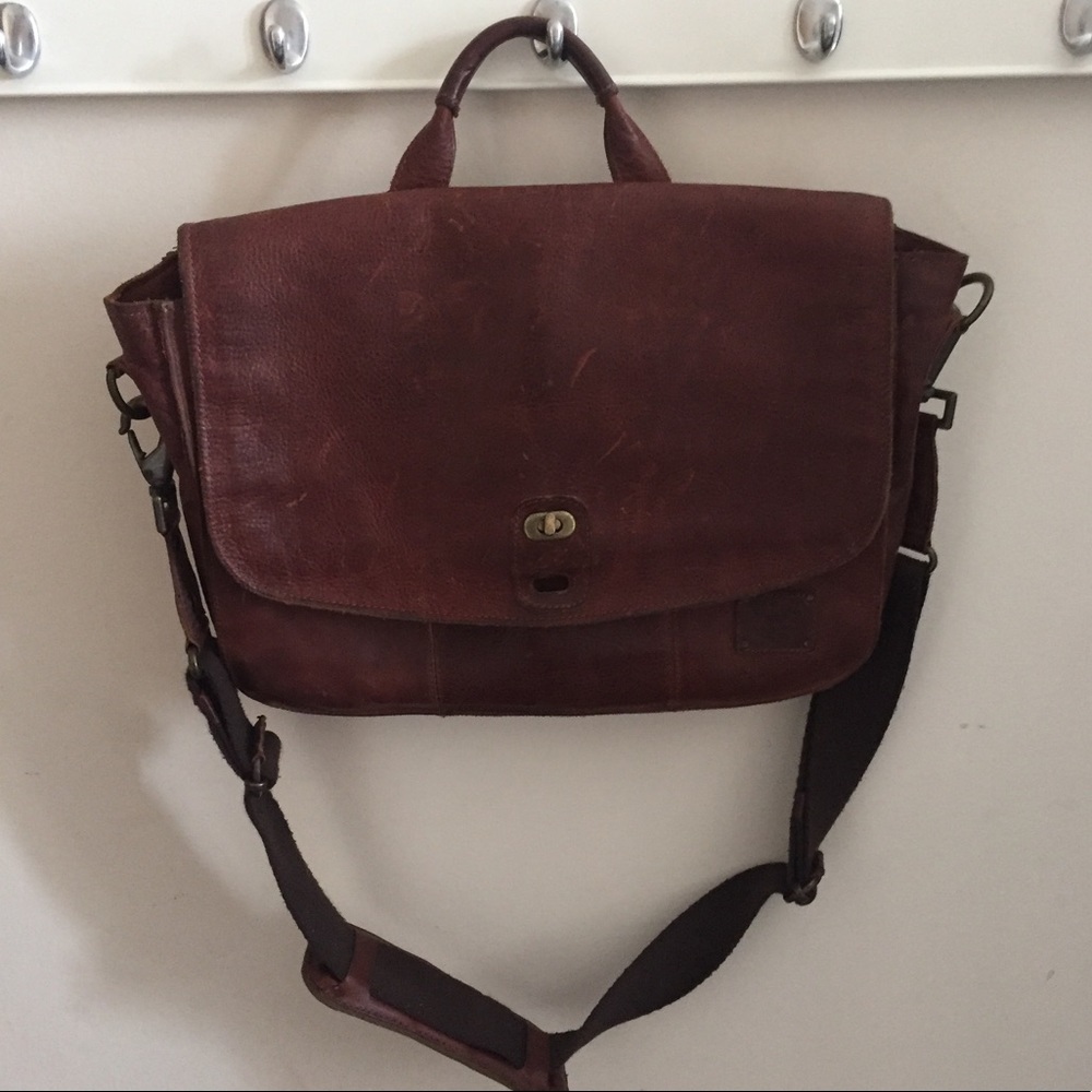 👞Will Leather Messenger Bag W Laptop Case - Picture 2 of 8